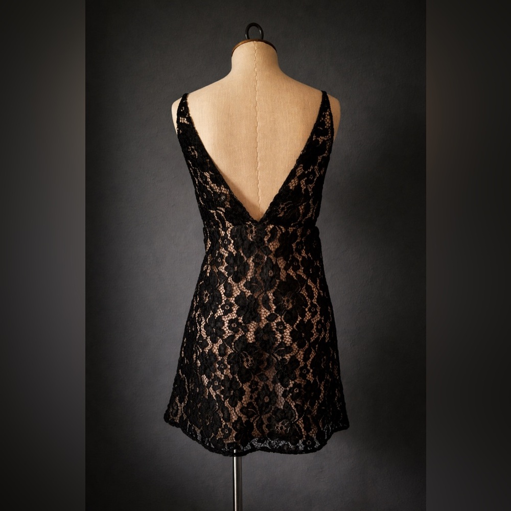 Function & Fringe Edit | Free People Black Lace Mini Dress - Picture 3 of 3